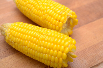 corn on a table