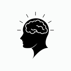 Mental Strength Icon. Superior Cognitive Element, Symbol of Good Improvisation Ability.
