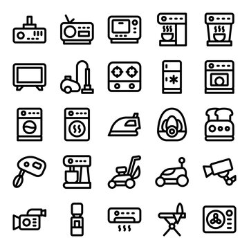 editable vector icons with simple and modern style