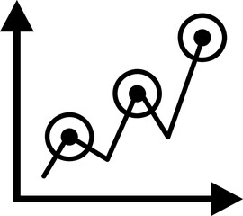 Growing graph icon. Growing graph vector icon. Infographic icon