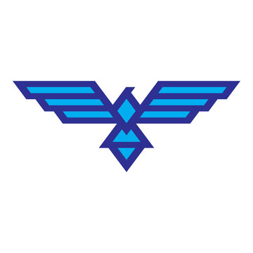 Simple Eagle Line Letter E Logo Template