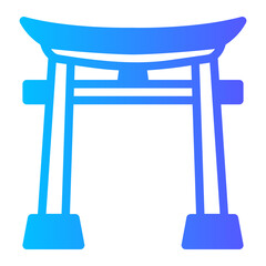 torii gate gradient icon