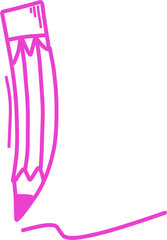 hand drawing purple pencil doodle
