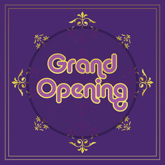 Grand Opening Vector Banner  Illustration for Shopping Mall, Website Home Page With Multicolored Element. Event Invitation Banner Poster Template Design. Sale Banner Design. Opening Celebration Vector