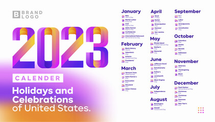 2023 united states calendar of holidays and celebrations