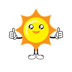 illustration vector graphic of character doodle for sun.