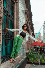 beautiful indian girl traveling alone