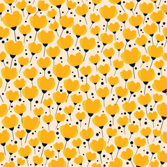 style retro small flowers seamless pattern