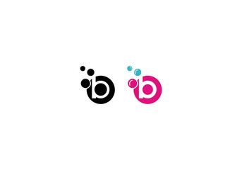 letter initials B logo vector template black white background