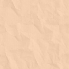 Seamless Crumpled Paper Texture. Rough, folded material. Inspiring background for design, advertising, 3d. Empty space for inscriptions. A sheet of parchment, cardboard, scrapbooking paper.