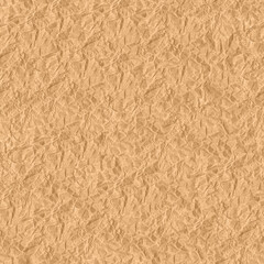 Seamless Crumpled Paper Texture. Rough, folded material. Inspiring background for design, advertising, 3d. Empty space for inscriptions. A sheet of parchment, cardboard, scrapbooking paper.