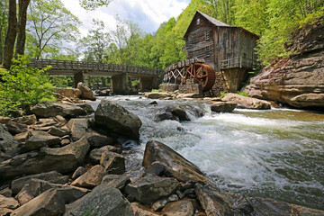 Iconic landscape in Babcock State Park - West Virginia