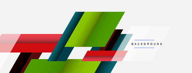 Vector background. Abstract overlapping color lines design with shadow effects. Illustration for wallpaper banner background or landing page