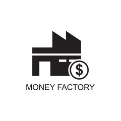 money factory icon , industry icon