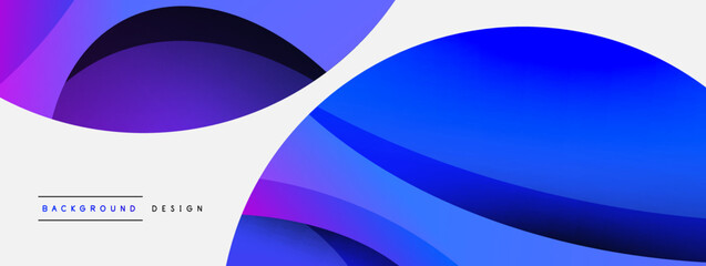 Creative geometric wallpaper. Minimal abstract background. Circle and wave composition vector illustration for wallpaper banner background or landing page