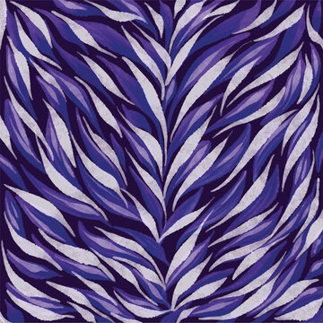 Beautiful fashion purple watercolor aquarelle leaves on black dark background vector illustration art work. Elegant and stylish