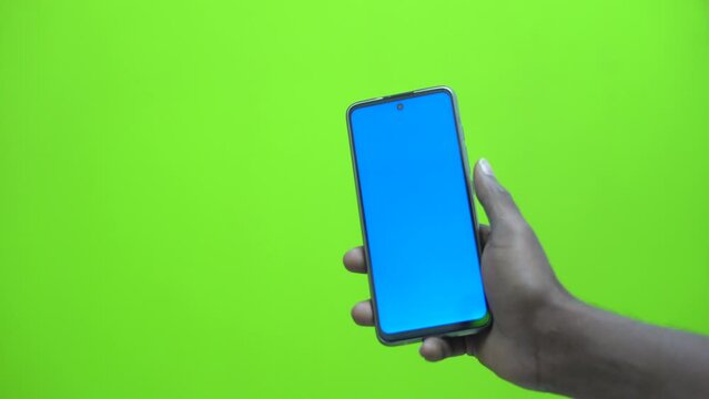 swiping side on mobile  in background  croma