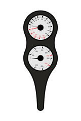Dive gauge console vector illustration.