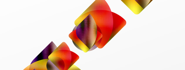 Transparent effects geometric abstract background. Minimalist wallpaper, banner, background or landing