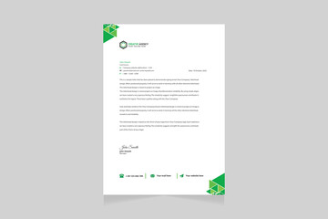 Letterhead design template, creative design.