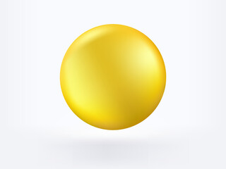 Gold button isolated on a white background. 3D gold pin,red badge,gold botton, botton link, digital marketing web. Realistic 3d illustration vector.
