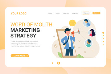 Word Of Mouth Marketing Strategy landing page template
