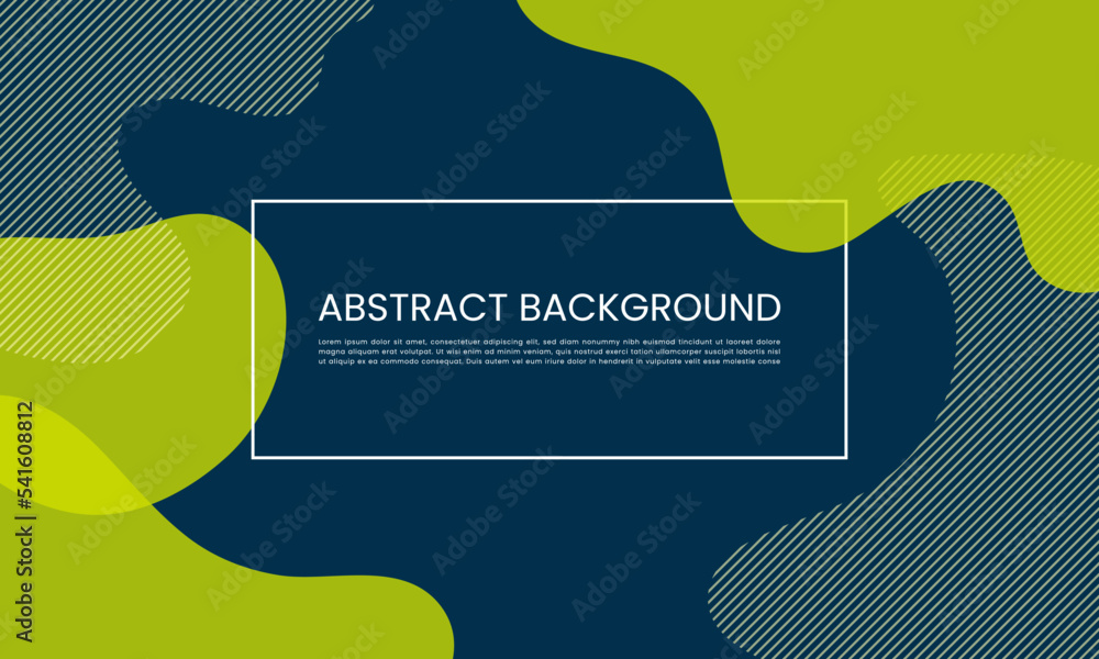 Canvas Prints abtract shapes and lines blue green fluid liquid background for your business banner, presentation v