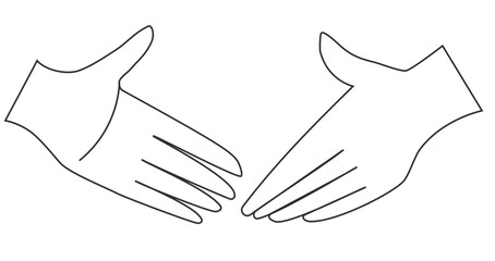 握手しようとしてる人の手