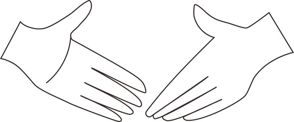 握手しようとしてる人の手