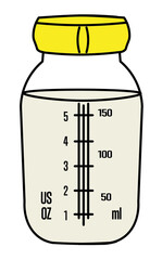 Obraz premium Breast Milk Storage Bottle Clip Art Drawing 