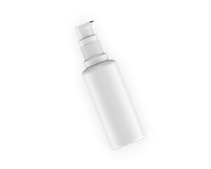 Blank cosmetic container bottle with pump for branding and mock up, 3d render illustration.