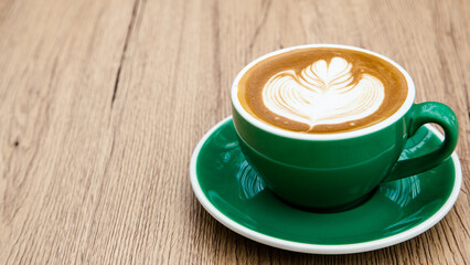 A cup of hot cappuccino 