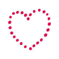 Simple red vector doodle heart. Abstract illustration for design. Element for creating patterns, postcards, sublimations, decor. Valentine's day, love, wedding, relationship