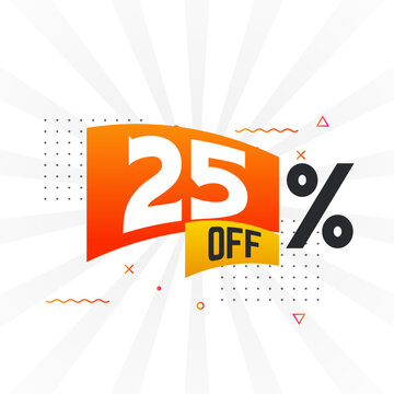 25 Percent off Special Discount Offer. 25% off Sale of advertising campaign vector graphics.