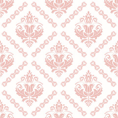 Fototapeta na wymiar Orient classic pink pattern. Seamless abstract background with vintage elements. Orient background. Ornament for wallpaper and packaging