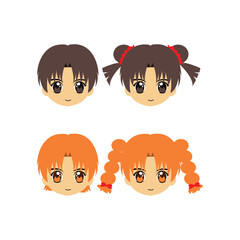 people character kids boy and girl vector illustration