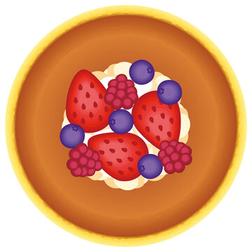 recommend clip art: ホットケーキ フルーツ クリーム