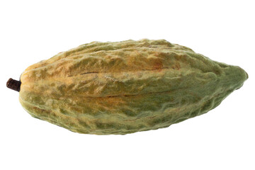 Cocoa pod and cocoa seed isolated on a transparent background