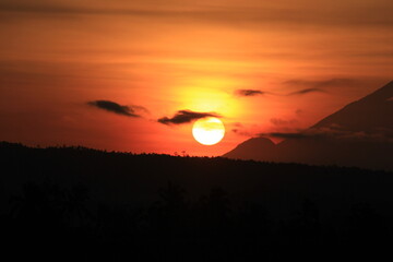 sunset in the mountains