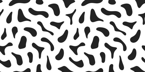 Abstract fluid liquid shape seamless pattern. Flow shapes background.