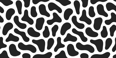 Abstract fluid liquid shape seamless pattern. Flow shapes background.