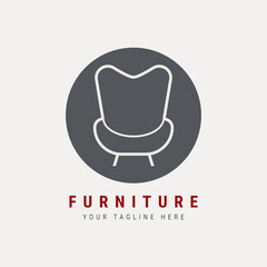 Couch, Furniture Interior Logo for Bussiness or Furniture Gallery