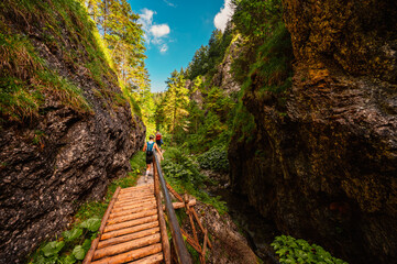 Mountain landscape in mountains, Juranova dolina - valley in The Western Tatras national park. Slovakia, oravice, Orava region. © Zedspider