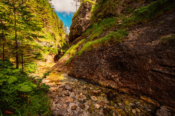 Mountain landscape in mountains, Juranova dolina - valley in The Western Tatras national park. Slovakia, oravice, Orava region. © Zedspider