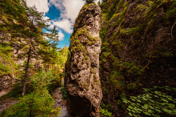 Mountain landscape in mountains, Juranova dolina - valley in The Western Tatras national park. Slovakia, oravice, Orava region. © Zedspider