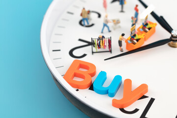 The shopping world on a miniature scene dial