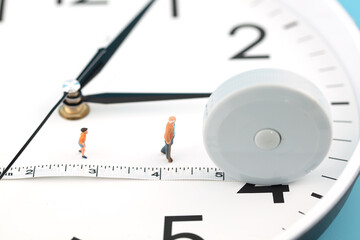 Miniature world dial and soft ruler human aging process