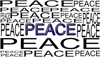 blue word peace wordcloud background