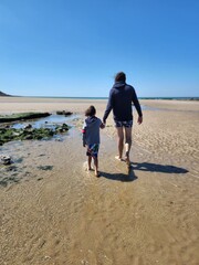 couple walking on the beach