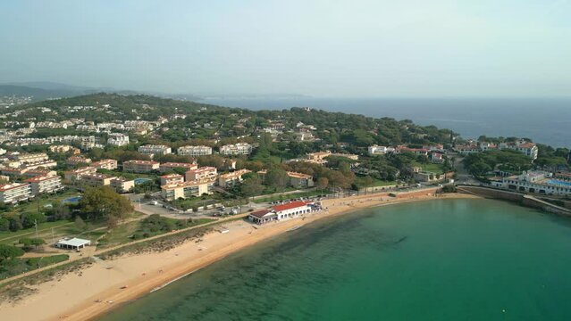 Aerial images of S'Agaró on the Costa Brava in Spain impressive transparent water calm sea